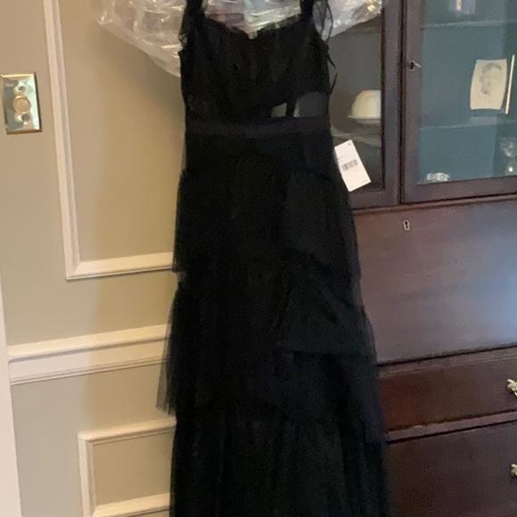 Next Up Spaghetti Strap Off-The-Shoulder Tiered Ruffle Long Dress - Picture 4 of 4